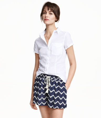 Short-sleeved Cotton Shirt